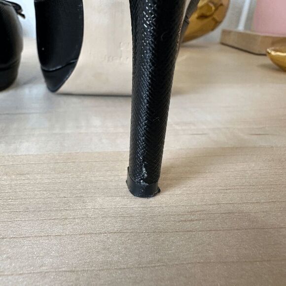 MARC FISHER Marsha‎ Peep Toe Bow Black Pumps - Picture 7 of 8